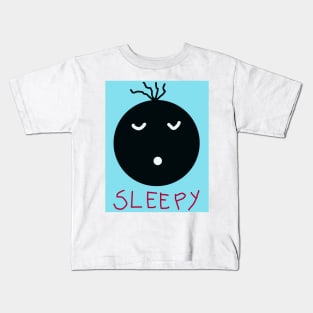 Sleepy Baby Face Kids T-Shirt